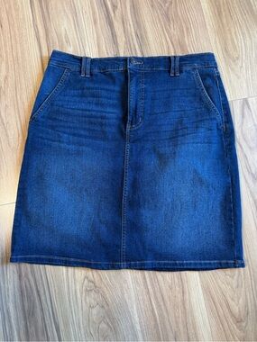 Nine West Dark Blue Denim Mini Skirt